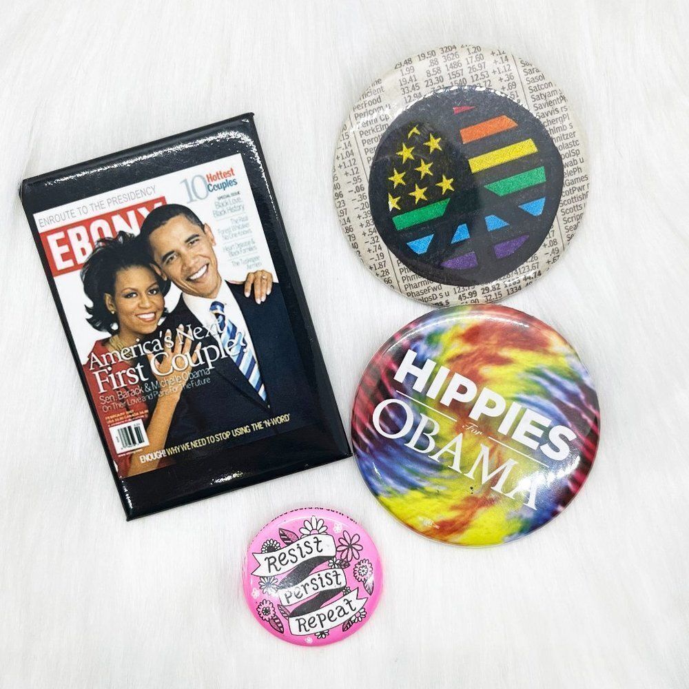 🔮 5/$25 Obama & Democrat Pins